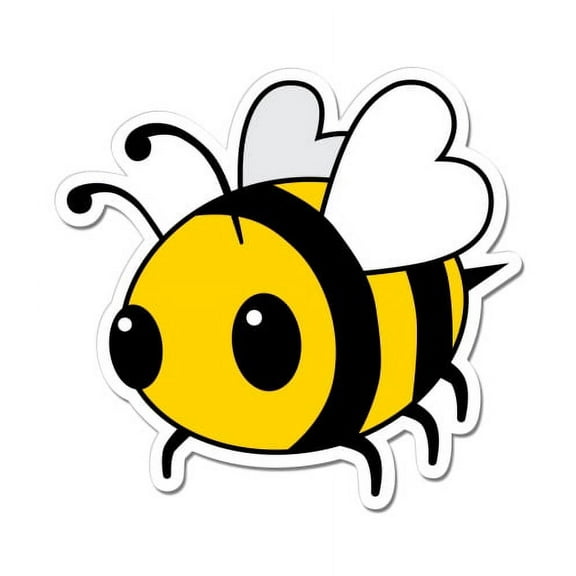 Cute Bee - 3" Vinyl Sticker - For Car Laptop I-Pad Phone Helmet Hard Hat - Waterproof Decal