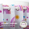 thumbnail image 4 of Btargot Purple Rainbow Blackout Curtains 52x84 Grommet Thermal Insulated Kids Curtains for Girls Bedroom, 4 of 10