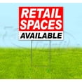 thumbnail image 1 of Retail Spaces Available (18" x 24") Yard Sign, Includes Metal Step Stake, 1 of 6