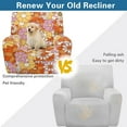 thumbnail image 4 of HELLHERO Flower Print Lazy Boy Chair Covers Slipcover 4 Piece Recliner Cover 1 Seat Extra Large Dust-proof Washable Cover for Recliner Chair with Foot Rest, 4 of 8