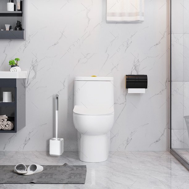 Juego de Cepillo para Inodoro Xihbxyly Cepillo Limpiador Compacto para Limpieza de Baños Mango Largo