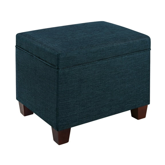 Convenience Concepts Madison Storage Ottoman, Dark Blue Fabric