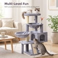 thumbnail image 5 of TWDEPART Multifunction 3-Level 37 in Cat Tree with Hammocks, Gray, 5 of 8