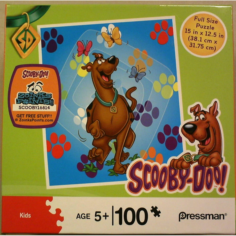 Scooby-Doo! Butterfly and Paw Prints 100 Piece Puzzle - Walmart.com ...