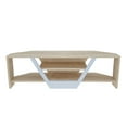 thumbnail image 4 of Sares 47'' Corner TV Stand Media Console Table - Modern Design Tv Stand - Natural Oak and White Finish, 4 of 6