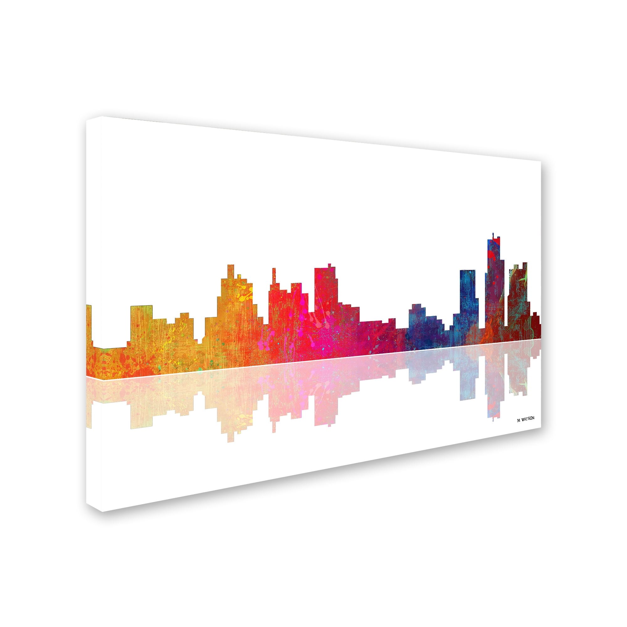 Trademark Fine Art "Boston Massachusetts Skyline" Canvas Art by Marlene Watson