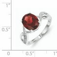 thumbnail image 3 of Primal Silver Sterling Silver Rhodium-plated Garnet and Diamond Ring, 3 of 6