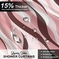 thumbnail image 3 of Purple Shower Curtain Set 4 Pcs, Modern Abstract Purple and Grey Striped Shower Curtain Set for Bathroom Waterproof Polyester Shower Curtain with 12 Hooks, 72x72 Inch, 3 of 6