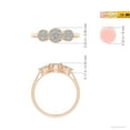 thumbnail image 4 of ANGARA Natural Three Stone Composite Diamond Ring in 14K Rose Gold for Women (Size-2.25mm| Color-K| Clarity-I3) | April Birthstone, Anniversary, Jewelry Gift for Women | Natural Diamond Ring, 4 of 9