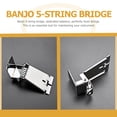 thumbnail image 2 of Cordal de banjo de metal, piezas para banjo de 5 cuerdas, accesorios, cordal de guitarra plateado, 2 of 8