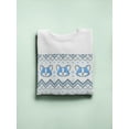 thumbnail image 3 of Christmas Pattern Blue Dogs Sweatshirt Women -Image by Shutterstock, Female x-Large, 3 of 4