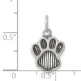 thumbnail image 2 of Beautiful Sterling Silver Polished and Antiqued Paw Pendant, 2 of 2
