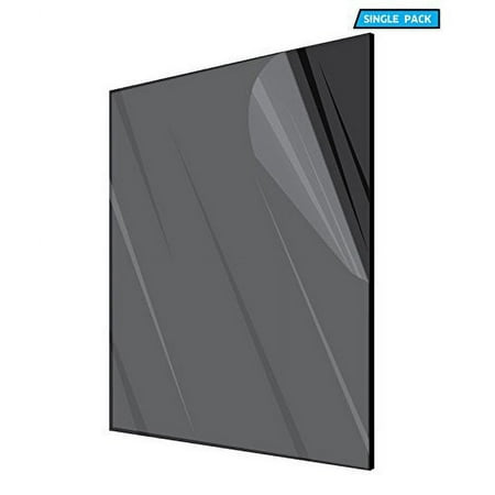 AdirOffice Acrylic Plexiglass Sheet - Durable, Water Resistant & Weatherproof - Multipurpose & Ideal For Countless Uses 24’’x36’’ 1/8th thick – 6 Pack, Black