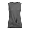 thumbnail image 6 of Leesechin Womens Tank Tops Knotted Fashion Casual Sleeveless T-Shirt Multicolor Solid Color, 6 of 6