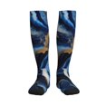 thumbnail image 3 of Compression Socks for Women and Men - Navy Blue Marble Compression Socks Circulation for Workout, 3 of 8