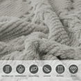 thumbnail image 5 of Flanne Bed Blankets Queen - Soft Lightweight Fuzzy Cozy Luxury Fall Winter Blanket Microfiber, Room Home Decor Christmas Decorations Gifts for Women and Men, 59.05x78.74in, Gray, 5 of 6