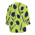 thumbnail image 5 of Jsaierl Womens 3/4 Length Sleeve Cardigans Plus Size Button Down Open Front Shirts Boho Print Petite Blouses Workout Cotton Tunic Tops S-2XL, 5 of 5