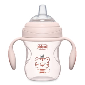 Chicco Silicone Spout Transition Sippy Cup, 7oz, 4M+, Blush