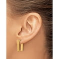 thumbnail image 3 of 14K Yellow Gold Polished U Shape Hoop Earrings (Width 14.9) (Length 21) - Jbsp, 3 of 5