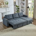 GEXPUSM Sleeper Sofa, Modern Convertible Gray Sofa Bed with Pull Out