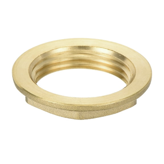 G3/4 Pipe Fitting Hex Flange Lock Nut Locknut Female Threaded Fastening Thin Nut for Plumbing, Brass 1Pcs