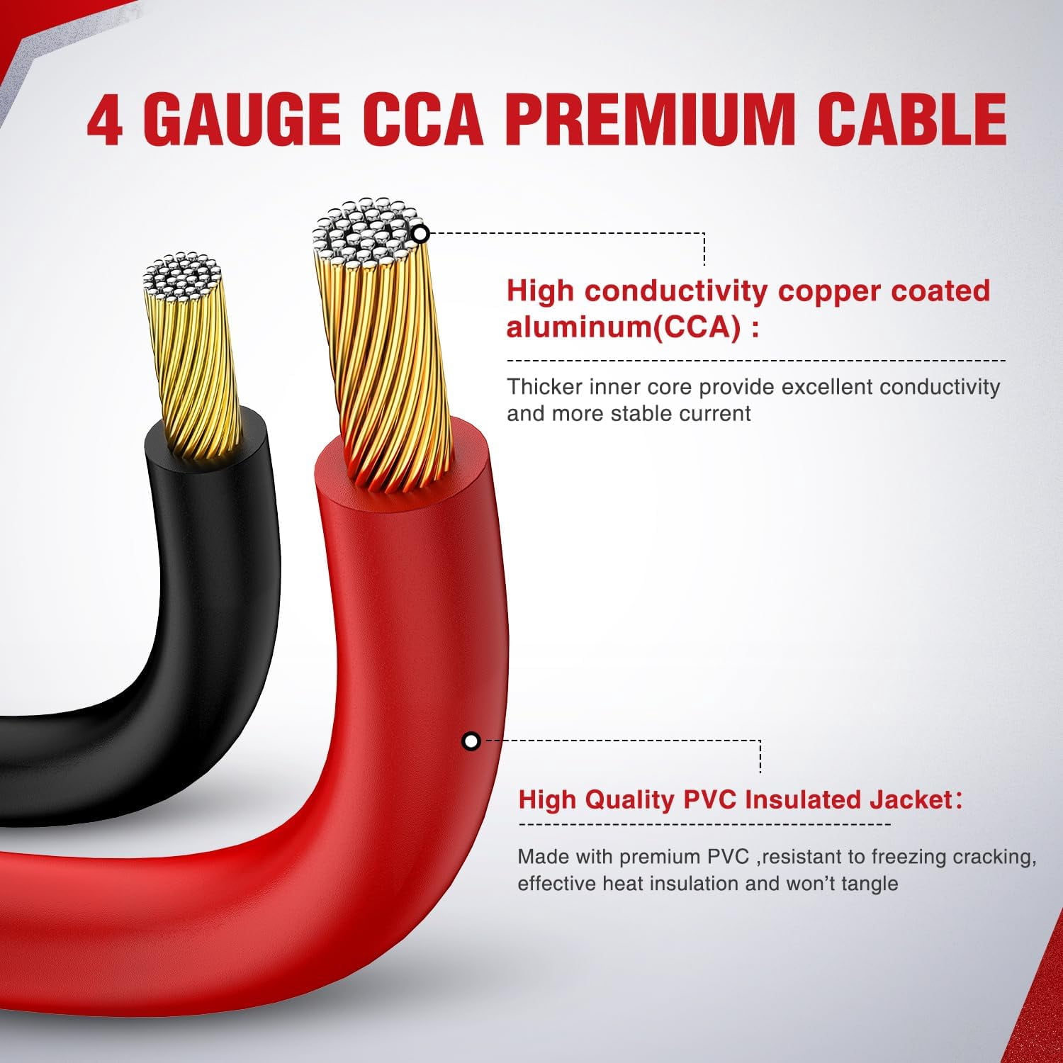 Nilight Jumper Cables for Car Battery 4 Gauge 20 FT Booster Cable Heavy Duty 600 A CCA with Carrying Bag Jump Start Emergency Kit Pickup Truck RV Vans SUV