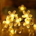 thumbnail image 3 of Cadena de luces LED solares de cerezo para exteriores, impermeables, para Navidad, vacaciones, dormitorio, decoración, 3 of 5