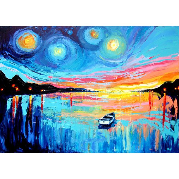 Pintura de diamante (DE1292) Impresionista 5D DIY Cuadrado Punto de cruz Mosaico 45x60cm FLhrweasw Nuevo