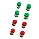 thumbnail image 1 of 8pcs Casquillos de Válvula de Rueda Llanta Cubierta Puerto de Aire + Rojo para Vehículos shamjiam Cubiertas de la válvula de la válvula de la cubierta del casquillo de la válvula del coche, 1 of 8