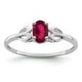 thumbnail image 1 of 925 Sterling Silver Rhodium-plated Created Ruby Ring Size: 6; for Adults and Teens; for Women and Men, 1 of 1