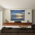 thumbnail image 2 of 92 Inch Manual Pull Down Retractable Projector Projection Screen, Black, 2 of 5