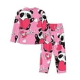 thumbnail image 2 of Goofa Panda Heart Valentine Pink Printed Women’s 2 Piece Pajama Set Super,Pajamas Women's Long Sleeve Sleepwear Soft Button Down Loungewear Pjs Lounge Set Nightwear-X-Large, 2 of 9