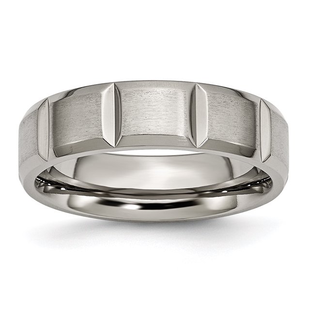 Titanium 6mm Ring Man Wedding For Dad Mens For Him