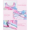 thumbnail image 4 of Two Piece Leotards for Girls Gymnastics with Shorts Ballet Tumbling Outfit Hollow Back Design, 4 of 6