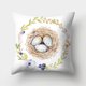 thumbnail image 1 of Funda de cojín para decoración del hogar de piel de melocotón con corona de acuarela de conejito de Pascua Wmkox78yii hfskjfh71, 1 of 2