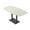 Classic White w/Matte Black Base, variant on Boat Bistro Height Meeting Table Double Metal Base 46x84 Bar Table