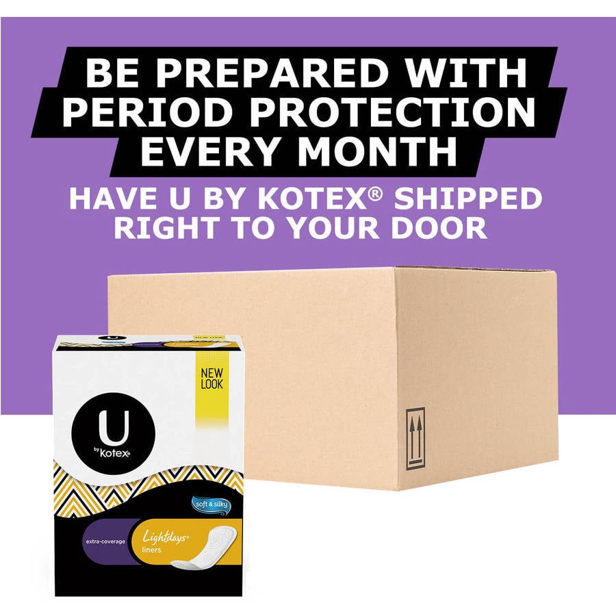 U By Kotex Lightdays Panty Liners Extra Coverage Unscented 40 Ct Walmart Com Walmart Com