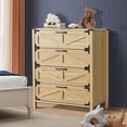 thumbnail image 2 of YYAo 4 Drawers Dresser for Bedroom,Chest of Drawers, Modern Storage Organizer Dresser for Bedroom, Hallway, Living Room (Natural), 2 of 12