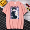 thumbnail image 3 of Megumi Fushiguro-Camiseta de gran tamaño para hombre, Top informal de manga corta con cuello redondo, Harajuku suave, moda nueva, 3 of 5
