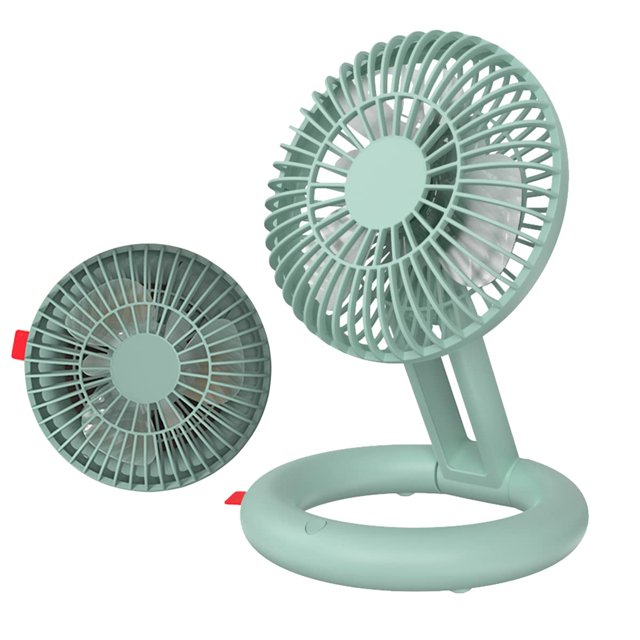 Ventilador de escritorio plegable, ventilador de techo recargable por USB, sacudida automática de la cabeza, miniventilador portátil, mesa de refrigeración Personal silenciosa