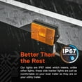 thumbnail image 3 of TRUE MODS 2x3 3x2 Inch Amber LED Surface Mount Side Marker Light [DOT FMVSS-108] [SAE AP2] [IP67 Waterproof] [Integrated Reflector] for Utility Boat Trailers Over 80" Camper RV Clearance Light, 3 of 8