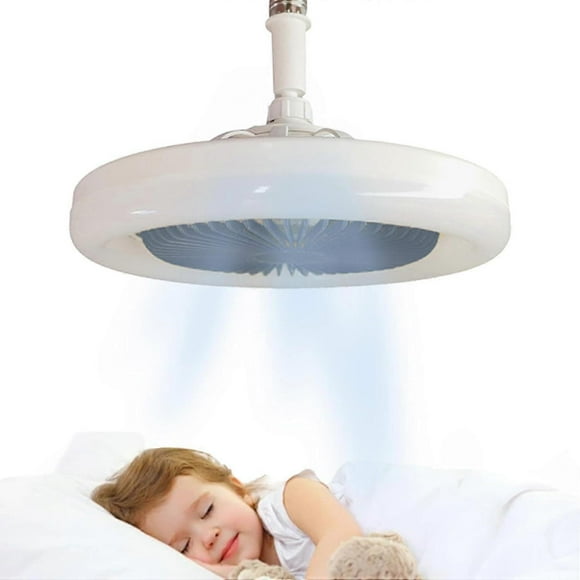 Ceiling Light with Fan | E27 Bedroom Ceiling Fan | Dimmable Low Profile Ceiling