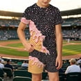 thumbnail image 2 of BOOMNY Boys 2 Peice Clothes Set Ice Cream Graphic Long Sleeve Tshirts Shorts Outfits for Kids Comfy Clothing Set, 2 of 5