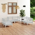 thumbnail image 1 of vidaXL Ensemble de Salon de Jardin 6 Pcs Blanc en Pin Massif, 1 of 4