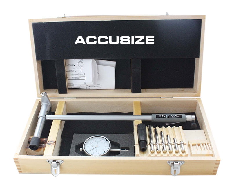 Accusize 610'' by 0.0005'' Dial Bore Gauge Set, 6'' Stem Length, Ee20