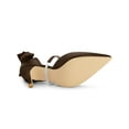 thumbnail image 5 of BLISSFUL STEP Women's Shoes Satin High Heel Pumps Bow Decor Pointed Toe Slip-On Shoes Brown 7, 5 of 7