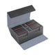 thumbnail image 3 of Estuche para barajas de cartas coleccionables Cajas para cartas deportivas Capacidad para 400 cartas Recopilación de cartas Gris Naranja Interior, 3 of 9