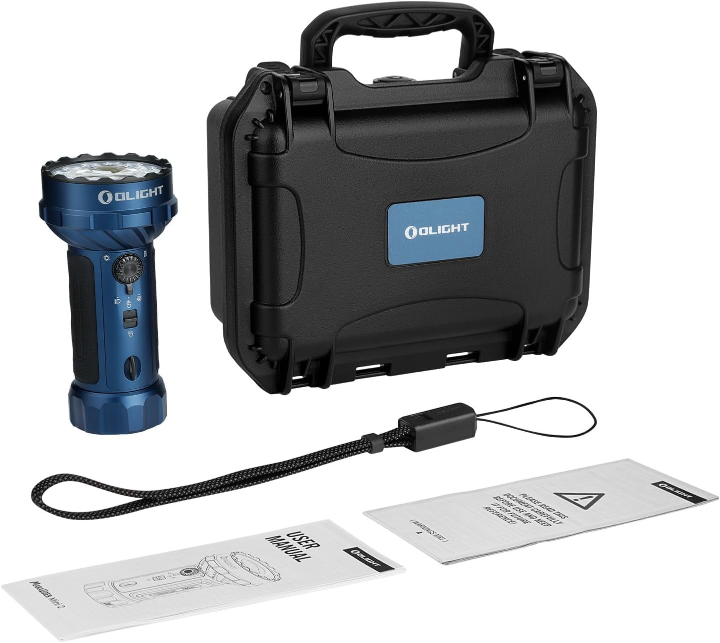 OLIGHT Marauder Mini 2 Bright Flashlight 10,000 Lumen with 750 Meters Beam Distance, Rechargeable Light with Dual Charging & 5 Lighting Modes for Outdoor, Camping, Emergencies (Midnight Blue)