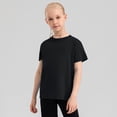 thumbnail image 2 of Xmarks Boys and Girls Solid Color T-Shirt Short Sleeve Crew Neck Tee Top Unisex Casual Loose Athletic Short-Sleeve Shirt 5-12T, 2 of 7