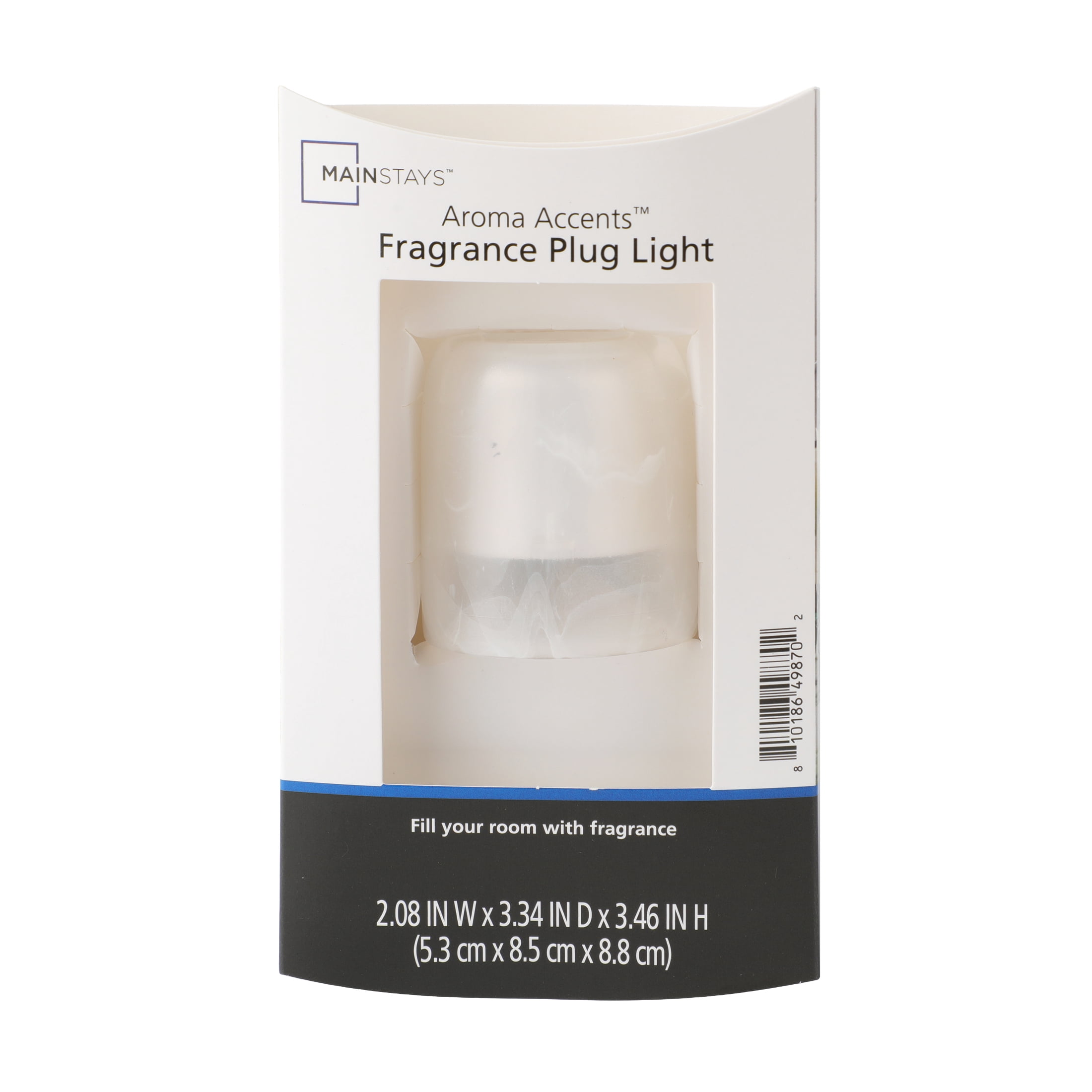Mainstays Aroma Accents LED Fragrance Plug-in, Marble Pattern, Traditional Wax Warmers, White